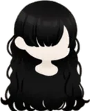 黒髪のふわふわロングウェーブ