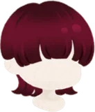 ダークチェリーのショートヘア
