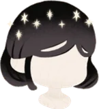 輝くダークヘア
