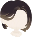 端整な黒髪