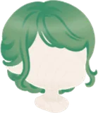 深緑のゆるアップヘア