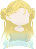 お姫様のハーフツインシニヨン