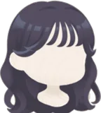 艶やかな黒髪セミロング