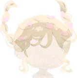 乱れたおさげ髪