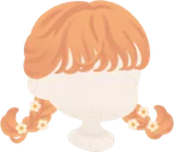 小花飾りの三つ編み