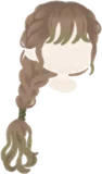 アレンジ三つ編みウェーブヘア