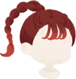 マグマグラデのみつあみポニテ