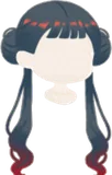 赤く染まるメッシュツイン