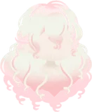 ふわふわの白い髪