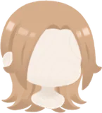 センター分けミルクティーヘア