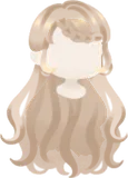 ミルキー編み込みロングヘア