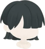 目隠れブラックショートヘア