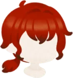 焔染めのカールヘア