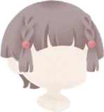 案内人の切り揃えた髪