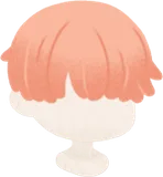 穏やかなピンクフラワーヘア
