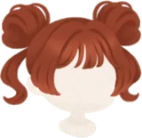 大きなツインシニヨン