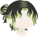 グリーンメッシュボブヘア