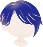 金糸が彩るブルーヘア