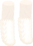 白いふわふわ靴下