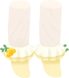 ミモザ色のフリルソックス