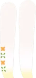 金木犀柄の白タイツ