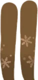 雪の模様のブラウンタイツ