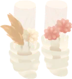 ドライフラワールーズソックス