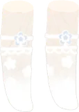 花柄のショートストッキング