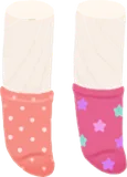 奇抜なビビッドカラーソックス