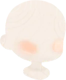 ほんのり色づいた頬