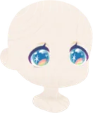 虹が映る目