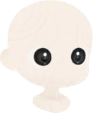 白フチの目