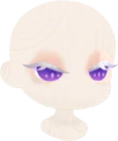 薄暗がりの濃紫眼