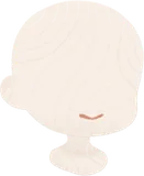 眠そうにはにかむ口