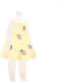 野苺柄イエローワンピ