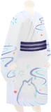 涼しげモノコーン柄の浴衣