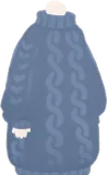 もこもこニットワンピ・ブルー