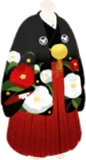 見事な椿の袴