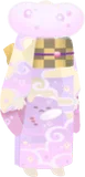 上品なファー付き着物
