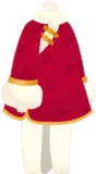 春節の紅いチーパオ