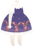 星薔薇のバルコニー柄ワンピース