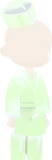 シンプル寿司職人・帽子付き