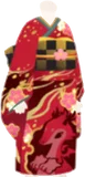 鮮やかな梅の着物