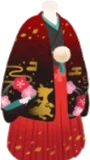 豪華な梅の袴