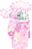 可憐なファー付き着物