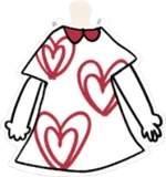 紙で作った着せ替えの服