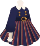 ストライプのレトロワンピース