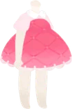 苺色のキルトワンピース