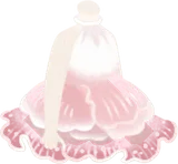 たゆたうピンクチュールワンピ