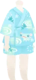 オサナヒグラシと水面柄の甚平